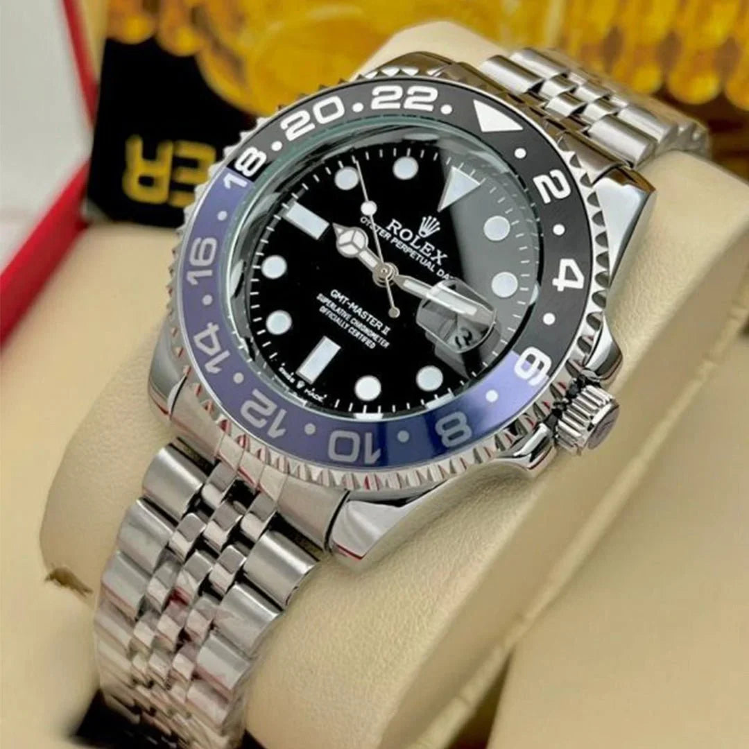 Role_x Gmt Master Silver Black Metal