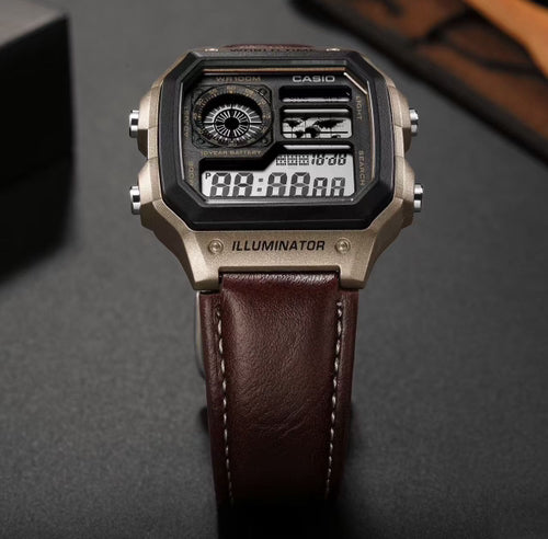 Casio Ae1200 Premium leather strap